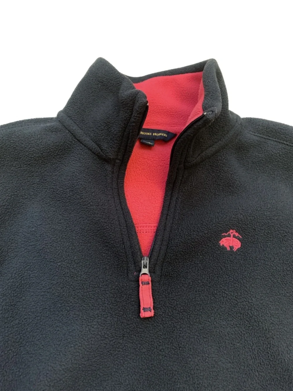 Brooks Brothers Blue Zip Fleece Sweater Pullover XS Preppy Ivy League Nautical